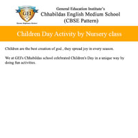 Children’s Day Activity by Nursery class